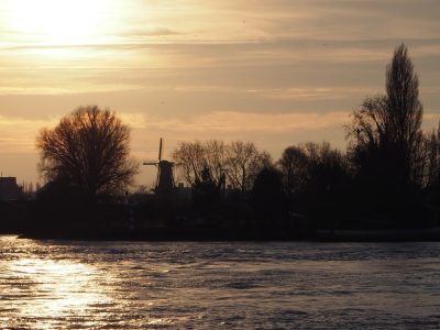 Sunset windmill